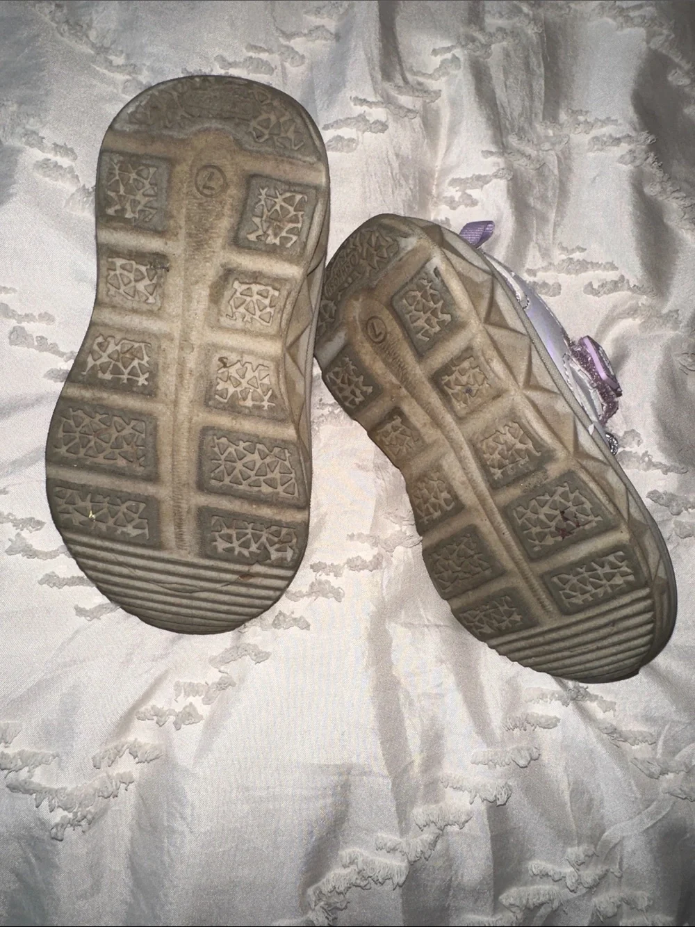 OshKosh B'gosh Lilac and Silver Kids Sneakers with Hook-and-Loop Strap